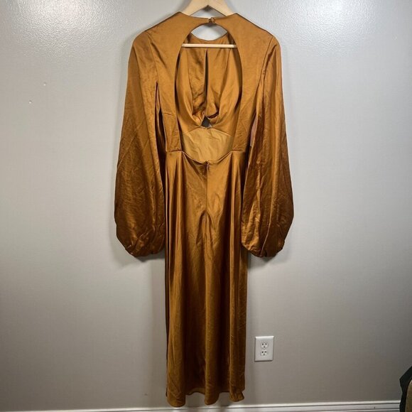 Significant Other Demi Dress Size 2 Copper Maxi Event Party Wedding Guest Gala - Picture 3 of 15